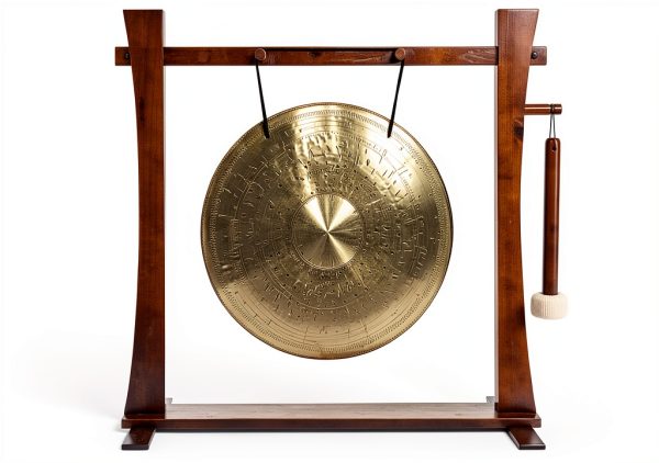Spirit Guide Wood Gong Stand 16" Wind Gong-0